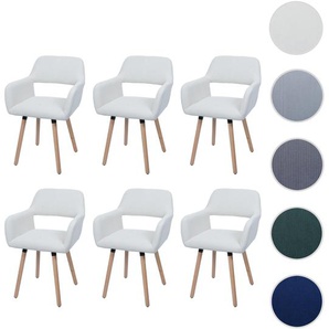 Mendler 6er-Set Esszimmerstuhl HWC-A50 II, Stuhl Küchenstuhl Polsterstuhl, Holz Stoff/Textil Cord (400g/m˛) 6x108878