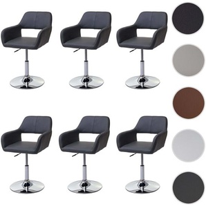 Mendler 6er-Set Esszimmerstuhl HWC-A50 III, Stuhl Küchenstuhl, Retro 50er Jahre, Kunstleder ~ Variantenangeb 6x63928