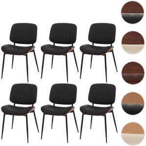 Mendler 6er-Set Esszimmerstuhl HWC-O44, Küchenstuhl Stuhl, Bugholz Kunstleder Öko-Tex MVG ~ Variantenangebot 3x118200