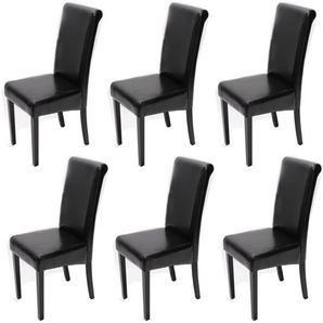 Mendler 6er-Set Esszimmerstuhl Stuhl Küchenstuhl Novara II, Leder ~ Variantenangebot 8316+8316+8316