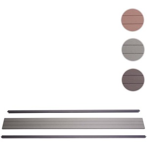 Mendler Abschluss-Set für WPC-Sichtschutz Sarthe, Abschlussprofil Windschutz, Alu-Pfosten ~ Variantenangebot 76258