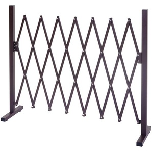 Mendler Absperrgitter HWC-B34, Scherengitter Rankhilfe Tierschutzgitter ausziehbar, Alu braun ~ Variantenang 50931