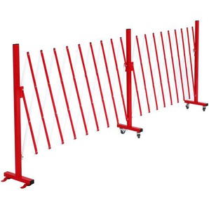 Mendler Alu Absperrgitter HWC-B34, Scherengitter Schutzgitter mit Rollen, ausziehbar 110x60-500cm ~ Variante 70979