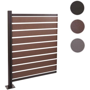 Mendler Alu Mülltonnen-Zaun HWC-K57, Erweiterungselement Mülltonnenverkleidung, Holzoptik erweiterbar 130x10 96947