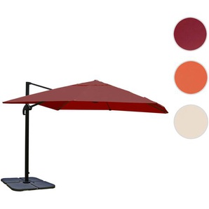 Mendler Ampelschirm HWC-A96, Gastronomie Sonnenschirm, 3x3m (Ř4,24m) Polyester/Alu 23kg ~ Variantenangebot 130671+31831+122472