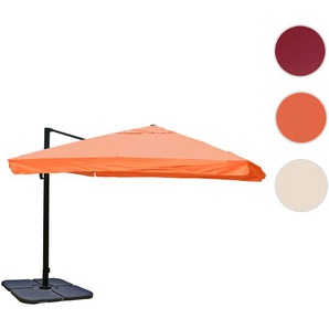 Mendler Ampelschirm HWC-A96, Sonnenschirm Gastronomie 3x3m (Ř4,24m) Polyester/Alu 23kg ~ Variantenangebot 134190+31831+122472