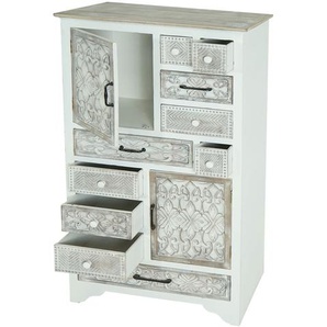 Mendler Apotheker Kommode HWC-J48, Schrank Schubladenkommode, Holz Schubladen, Shabby-Look Vintage 150x81x40 80843