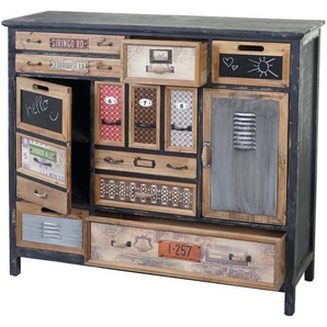 Mendler Apotheker-Schrank HWC-A43, Kommode, Tanne Holz massiv Vintage Shabby-Look ~ Variantenangebot 60021