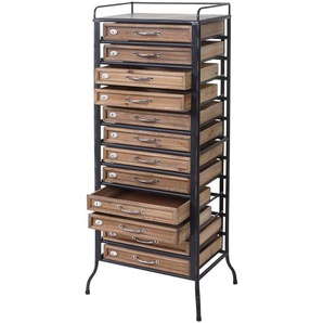 Mendler Apotheker-Schrank HWC-A43, Tanne Holz massiv Vintage Shabby-Look 129x55x38cm ~ Variantenangebot 57070