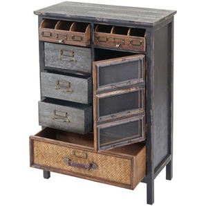 Mendler Apothekerkommode HWC-F34, Schubladenschrank, Tanne Holz massiv Vintage Shabby-Look 90x65x32cm ~ Vari 69522