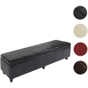 Mendler Aufbewahrungs-Truhe Sitzbank Kriens XXL, Kunstleder, 180x45x45cm MVG-zertifiziert ~ Variantenangebot 12876+0