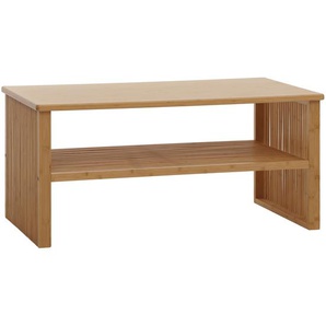 Mendler Bambus Couchtisch HWC-N80, Wohnzimmertisch Tisch Sofatisch Beistelltisch, Ablagefach MVG-zertifizier 109583