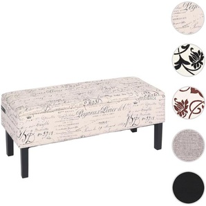 Mendler Bank Sitzbank Renens Stoff/Textil 95x36x44 cm MVG-zertifiziert ~ Variantenangebot 21459