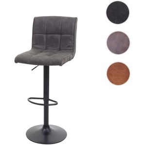 Mendler Barhocker HWC-B13, Barstuhl Tresenhocker, Wildlederimitat MVG-zertifiziert ~ Variantenangebot 74345