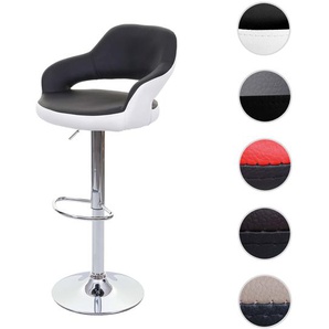 Mendler Barhocker HWC-F16, Barstuhl Tresenhocker Drehhocker, mit Lehne Kunstleder ~ Variantenangebot 75737
