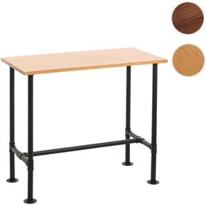 Mendler Bartisch HWC-N21, Thekentisch Bistrotisch, Fußablage Industrial Metall Massiv-Holz Kiefer 108x120x61 106027