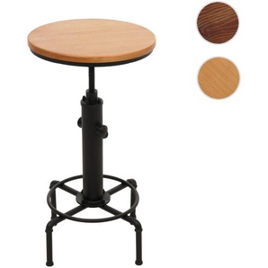 Mendler Bartisch HWC-N23, Thekentisch Bistrotisch höhenverstellbar drehbar Fußablage Industrial Eisen Massiv 106035