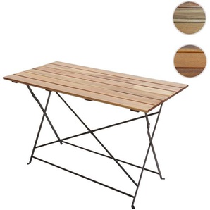 Mendler Biergartentisch HWC-J40, Klapptisch Gartentisch, Gastronomie-Qualität Akazie MVG-zertifiziert 120x60 77438