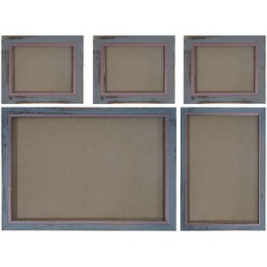 Mendler Bilderrahmen Set, Fotorahmen Holzrahmen, 3x 21x26cm 1x 26x36cm 1x 36x51cm Shabby Landhaus ~ Variante 3x36365+36374+36371