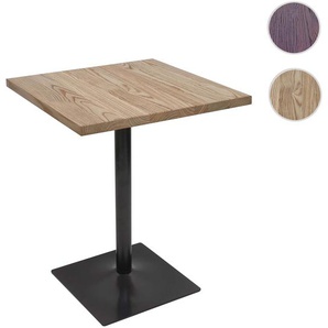 Mendler Bistrotisch HWC-H10, Bartisch Thekentisch, Industrial Gastro Metall Ulme Massivholz MVG 70x70cm ~ Va 103062