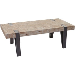 Mendler Couchtisch HWC-A15b, Wohnzimmertisch, Tanne Holz rustikal massiv MVG-zertifiziert 40x120x60cm ~ Vari 56890+56891