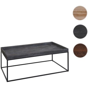 Mendler Couchtisch HWC-K71, Kaffeetisch Beistelltisch Tisch, Holz massiv Metall 46x110x60cm ~ Variantenangeb 96867