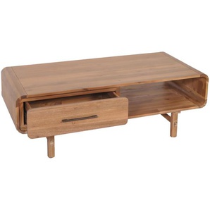 Mendler Couchtisch HWC-M47, Wohnzimmertisch Beistelltisch Sofatisch, Schublade, Akazie Massiv-Holz gebeizt 4 105012