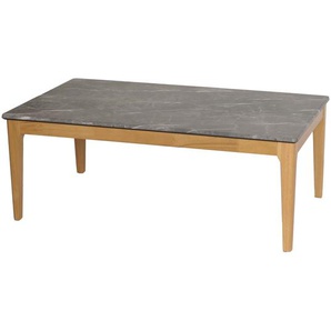 Mendler Couchtisch HWC-M55, Beistelltisch Sofatisch, Massiv-Holz HDF Laminat Melamin 46x120x70cm, Marmor/Ste 104649