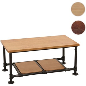 Mendler Couchtisch HWC-N27, Wohnzimmertisch Tisch Sofatisch Beistelltisch, Industrial Massiv-Holz Metall 48x 106029