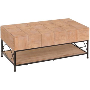 Mendler Couchtisch HWC-N30, Wohnzimmertisch Tisch Sofatisch Beistelltisch, Ablage Massiv-Holz MDF, 51x120x61 106171