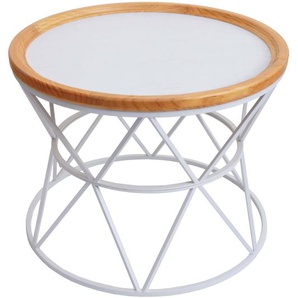 Mendler Couchtisch HWC-N32, Kaffeetisch Beistelltisch Loungetisch Sofatisch Wohnzimmertisch, Metallgestell H 106174