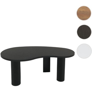 Mendler Couchtisch HWC-O29, Beistelltisch Sofatisch, organische Form Melamin Holz, 45x110x60cm ~ Variantenan 122077+122078