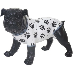 Mendler Deko Figur Bulldogge, Skulptur Hund, handbemalt mit Jäckchen ~ Variantenangebot 49831