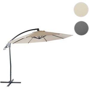Mendler Deluxe Ampelschirm HWC-D14, Sonnenschirm, rund Ř 3m Polyester Alu/Stahl 14kg ~ Variantenangebot 38995