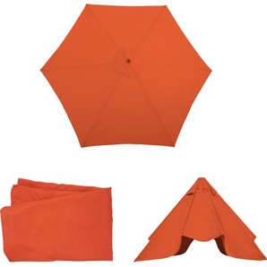 Mendler Ersatz-Bezug für Sonnenschirm Florida, Sonnenschirmbezug Ersatzbezug, Ø 3m Polyester 6 Streben terracotta 97725
