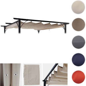 Mendler Ersatzbezug 370x300cm für Dach Pergola Pavillon HWC-C42 3,5x3,5m ~ Variantenangebot 58358