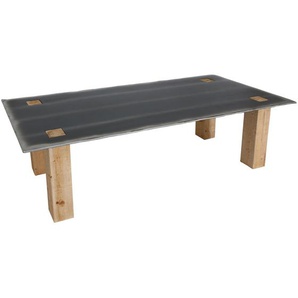 Mendler Esstisch HWC-L76, Tisch Esszimmertisch, Industrial Massiv-Holz MVG-zertifiziert 240x100cm, natur mit 117593+117594
