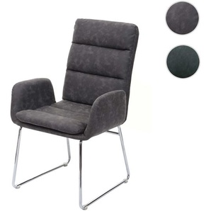 Mendler Esszimmerstuhl HWC-H32, Küchenstuhl Stuhl mit Armlehne, Kunstleder Stahl ~ Variantenangebot 72844