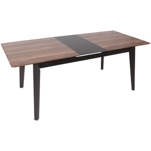 Mendler Esszimmertisch HWC-M57, Esstisch, Massiv-Holz Laminat Melamin 160-200x90cm, Sheesham Holz-Optik, dun 104668