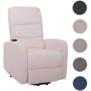 Mendler Fernsehsessel HWC-K62, Relaxsessel TV-Sessel Liege, Liegefunktion Aufstehhilfe, Metall Stofff/Textil 108712