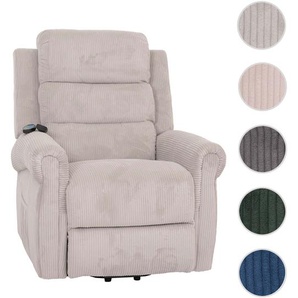 Mendler Fernsehsessel HWC-K63, Relaxsessel Sessel, Liegefunktion Aufstehhilfe Massage Heizfunktion, Stoff (2 108723