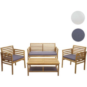 Mendler Gartengarnitur HWC-E99b, Sitzgruppe Balkon-Set Lounge-Set, Akazienholz massiv MVG-zertifiziert ~ Var 76219+76220+76221