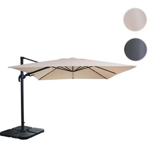 Mendler Gastronomie-Ampelschirm HWC-A96, 3x3m (Ř4,24m) schwenkbar, Polyester Alu/Stahl 23kg ~ Variantenangeb 153394+31831+122472