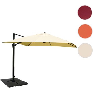 Mendler Gastronomie-Ampelschirm HWC-A96, 3x4m (Ř5m) Polyester Alu/Stahl 26kg ~ Variantenangebot 134323+35661+122472