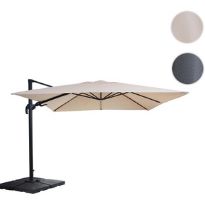 Mendler Gastronomie-Ampelschirm HWC-A96, 3x4m (Ř5m) schwenkbar, Polyester/Alu 26kg ~ Variantenangebot 153395+35661+122472