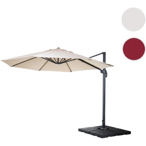 Mendler Gastronomie-Ampelschirm HWC-A96, Sonnenschirm, rund Ř 3,5m Polyester Alu/Stahl 26kg ~ Variantenangeb 138547+35661+122472