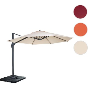 Mendler Gastronomie-Ampelschirm HWC-A96, Sonnenschirm, rund Ř 3m Polyester Alu/Stahl 23kg ~ Variantenangebot 138535+31831+122472