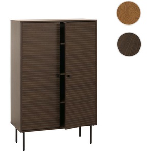Mendler Highboard HWC-N78, Kommode Schrank Sideboard, skandinavischer Stil, Metall Holz Melamin MVG 130x80x4 109297+109298