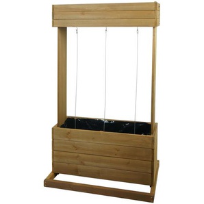 Mendler Hochbeet HWC-L72, Pflanzkasten Rankhilfe Pflanzkübel Blumenkasten, 145x85x50cm Outdoor Tanne Holz FS 117491