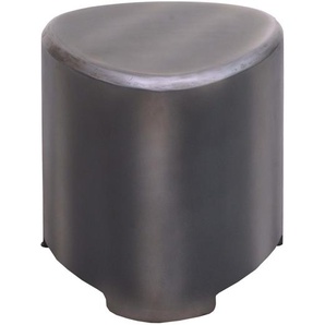 Mendler Hocker HWC-L74, Sitzhocker Holzhocker, Holz MVG-zertifiziert Industrial, Metall-Optik gebürstet ~ Va 117570